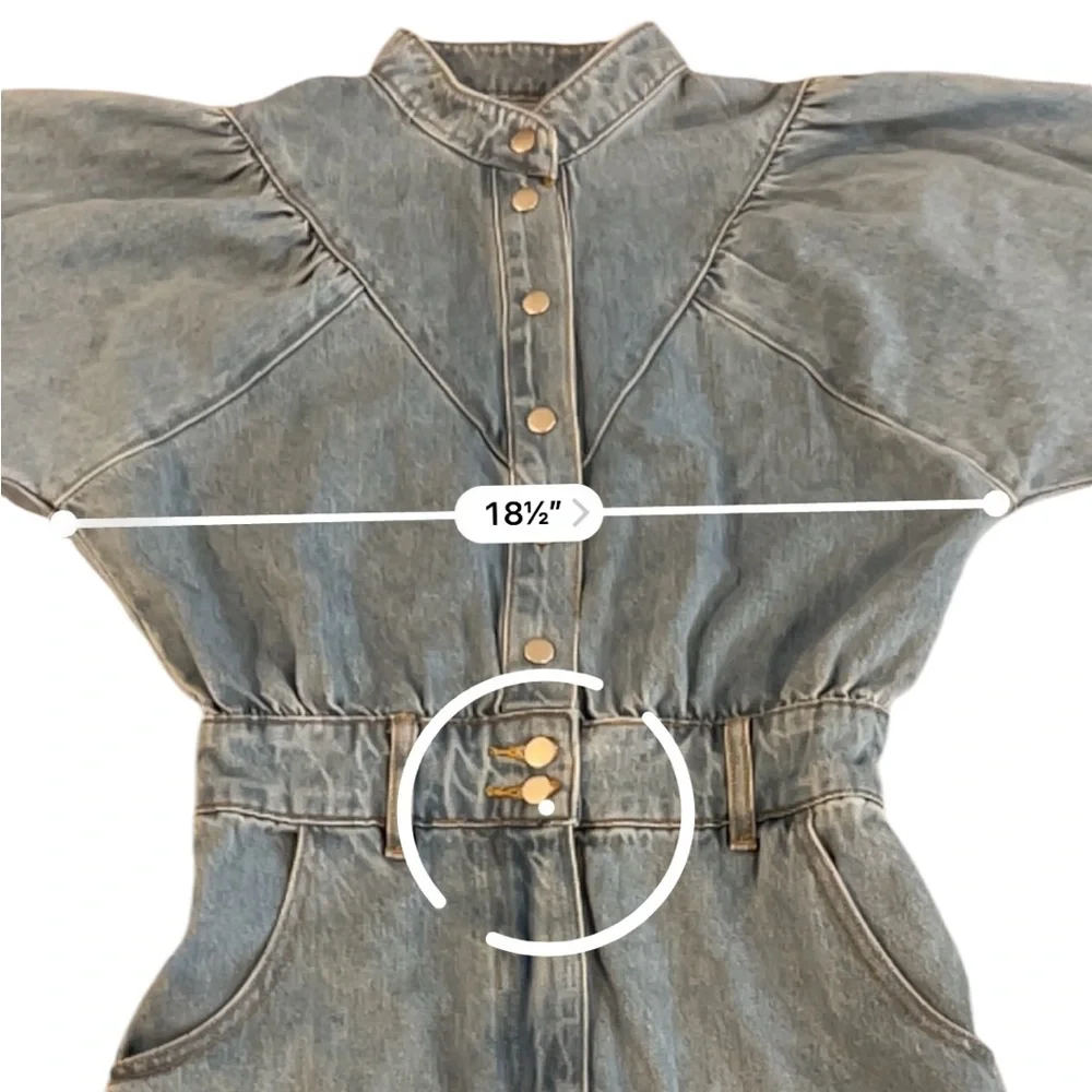 Idem Ditto Long Sleeve Denim Dress Size Small, NWT - Picture 13 of 15